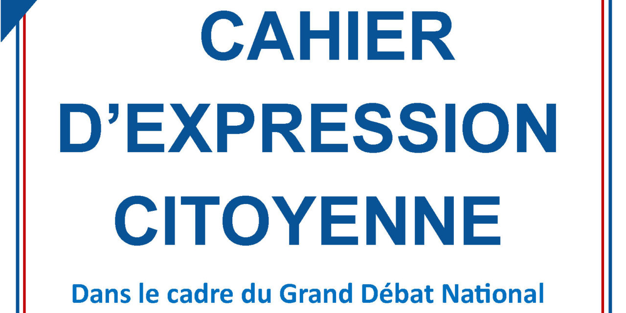 Cahier d’expression citoyenne