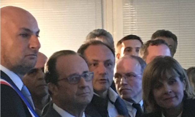 Laurent Chérubin reçoit François Hollande à l’IOT Valley (Labège Innopole)